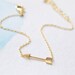 Gold Plated Tiny Mini Arrow Charm Chain Bracelet