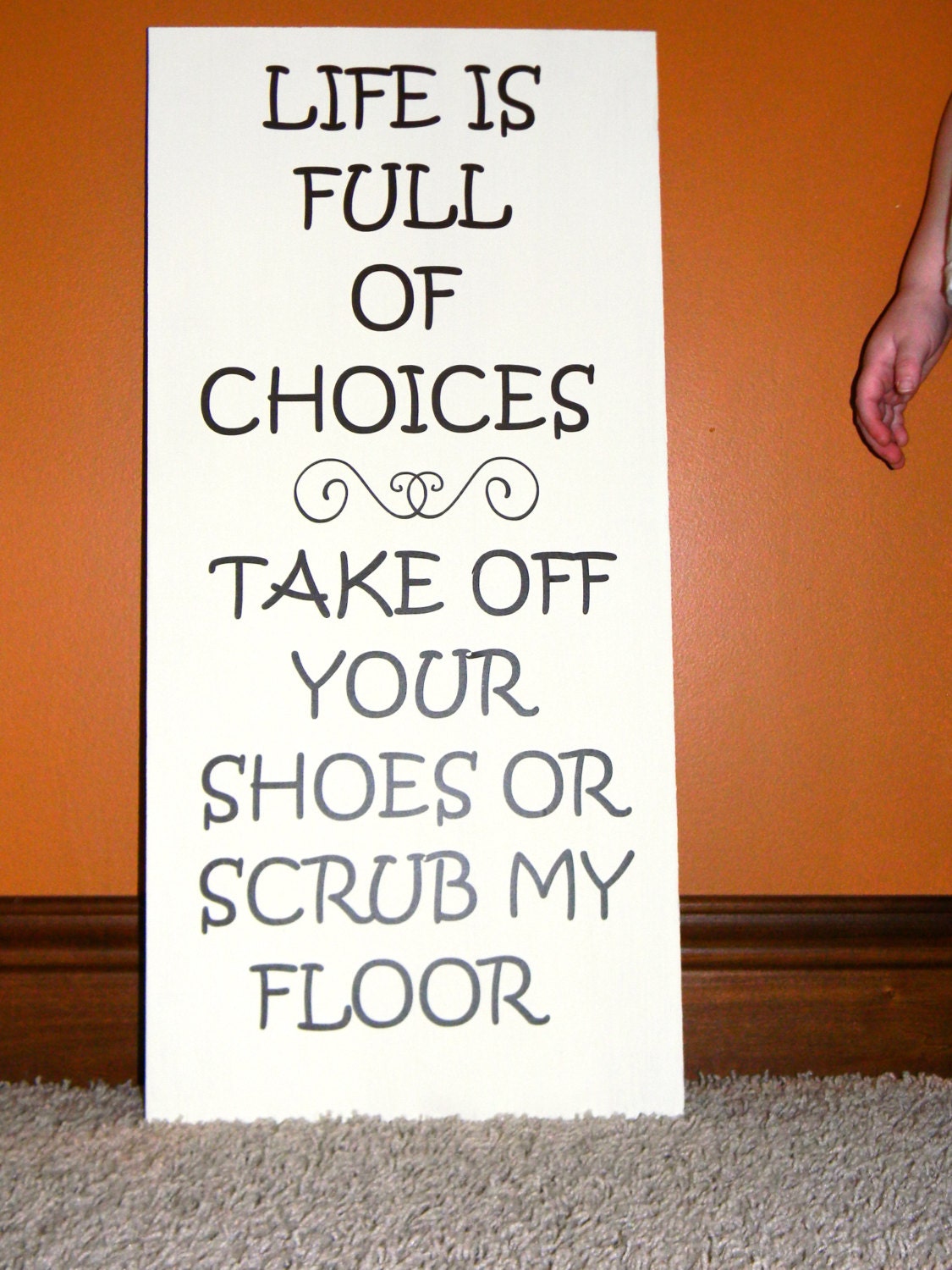 Items similar to Take Off Your Shoes Wooden Sign on Etsy