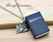 Death Note Pocket Watch locket Cuboid Necklace with a Cute Owl