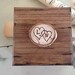 Tree Slice Rustic Cottage Stained Wood Ring Bearer Box with Pillow