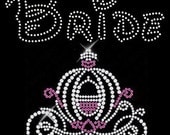 Disney Bride with Cinderella Carriage Rhinestone Transfer DIY Wedding Bling