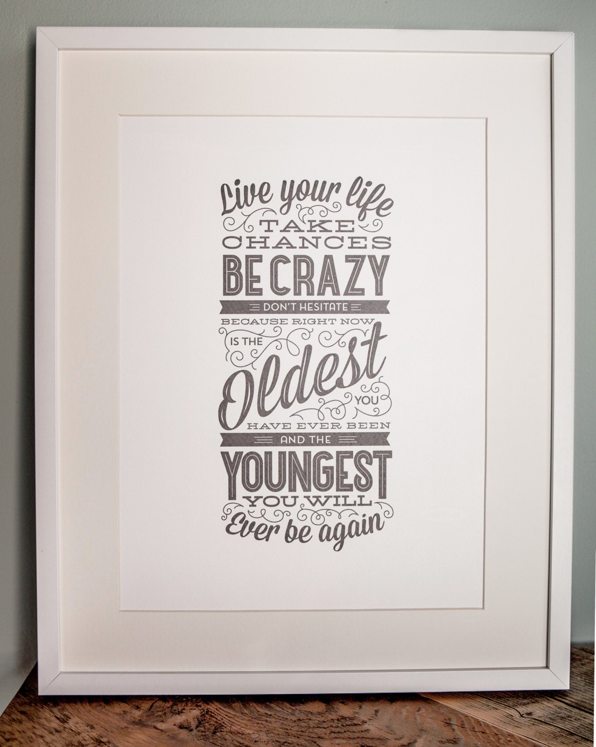 13"x19" Poster Print 'Live Your Life'