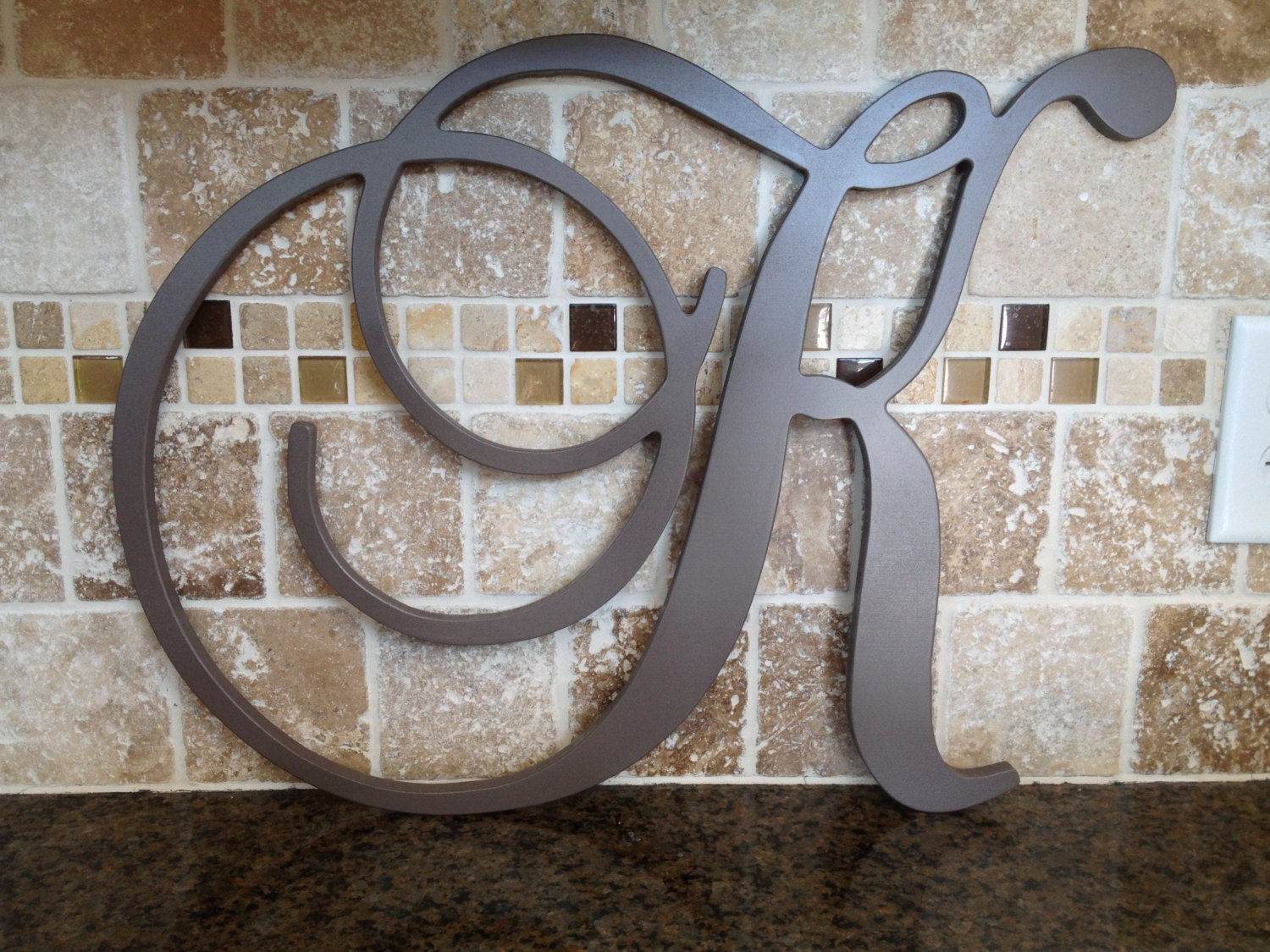 15 Inch Letter Initial - Uppercase Script Font