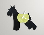 Handmade Recycled Retro Record Clock - Schnauzer