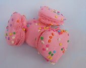 24 Heart Shaped Gluten Free French Macarons Your Choice of Color and Flavor