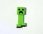 Minecraft Creeper Inspired Wooden Fridge Magnet