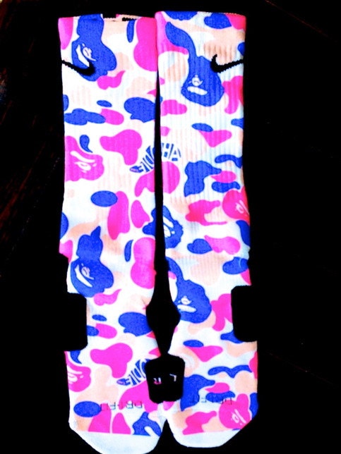 Nike "Bape Camo" Elite Socks (custom)