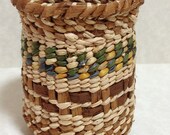 Miniature, Handwoven Basket, Primitive, Cedar Bark, OOAK, Home Decor, House Warming Gift