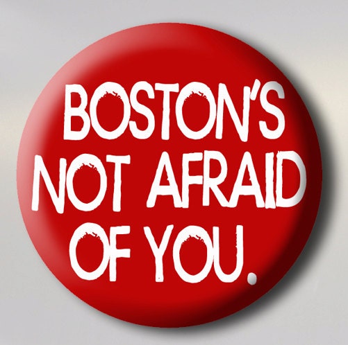 Charity Pin - Boston's Not Afraid of You - 1.25" pinback button by Hockeyfight