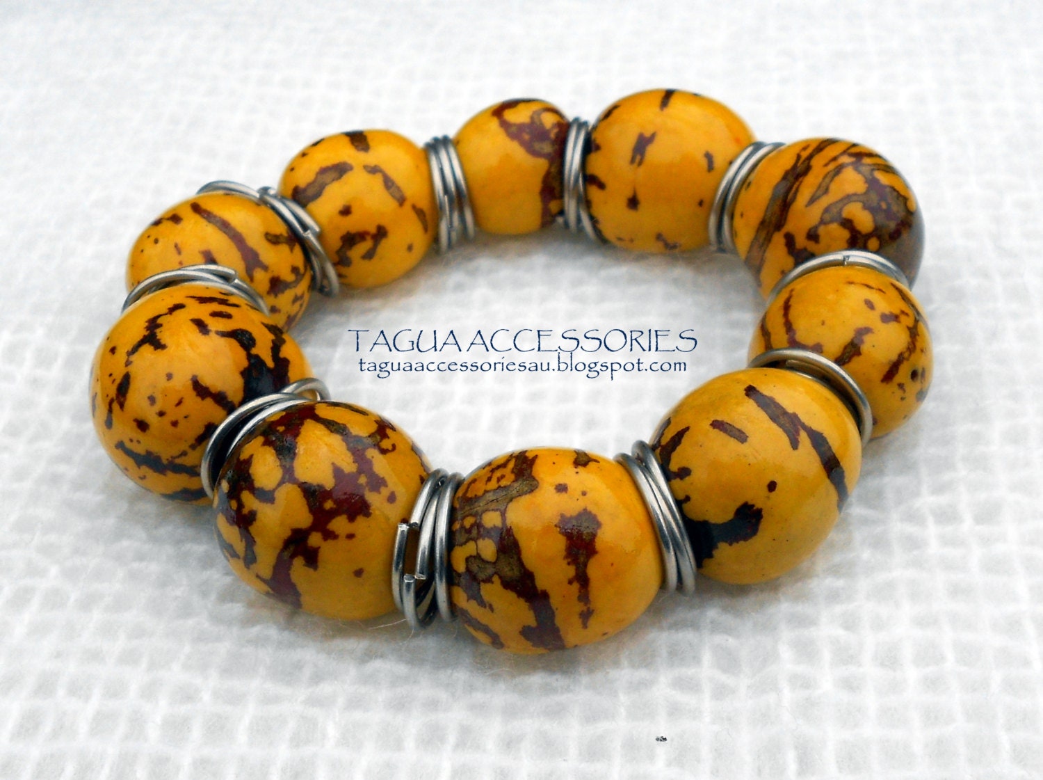Nice Tagua seed small balls bracelet