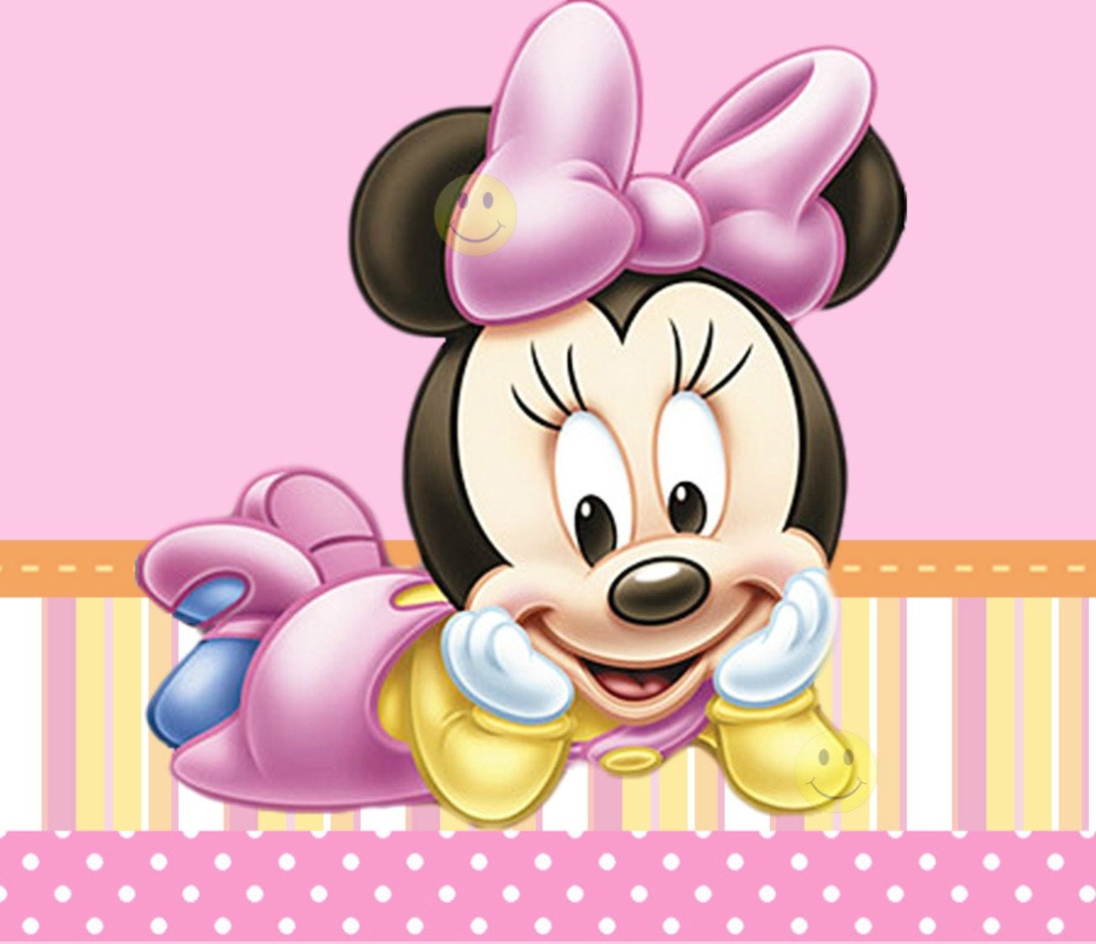DISNEY MINNIE MOUSE Happy 2nd Birthday Edible Image Cupcake Topper Personalized Custom Icing Sheet
