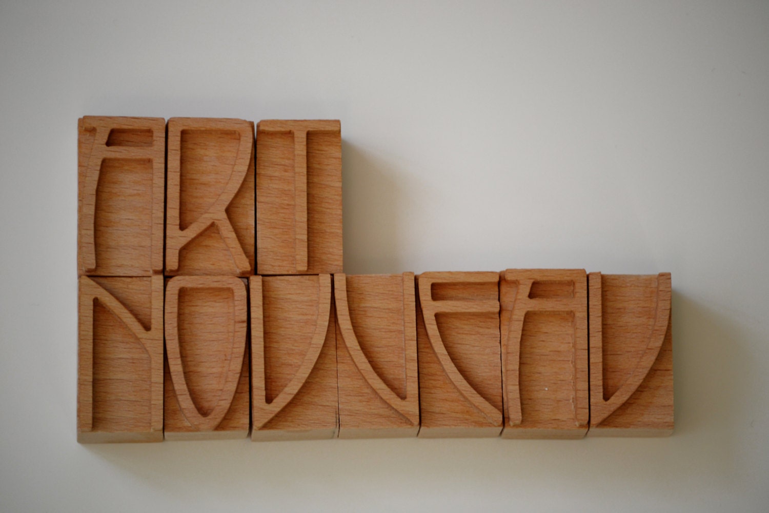 Letterpress ART NOUVEAU alphabet 32 pieces