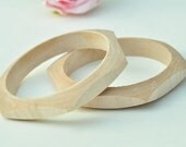 1pcs Wood Bracelet Unfinished Natural Wood Bangle Wood Bracelet - No Varnish & No Lacquer 64mm MT240