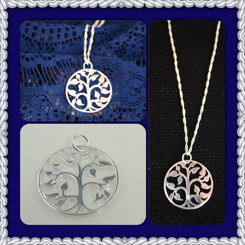 Pure 925 Silver Tree of Life Necklace - Family Tree Jewelry - Silver Tree - Zen Gift