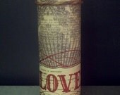 Red Love Large Candle