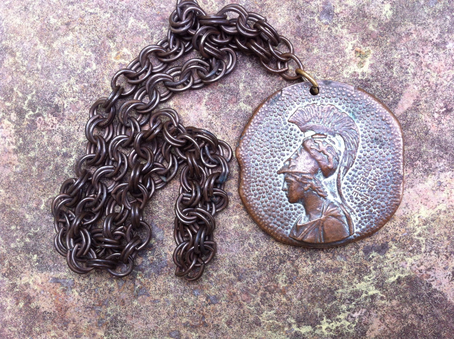 Greek Athena Metal Pendant