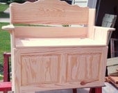 Toy box chest storage bench wooden handmade