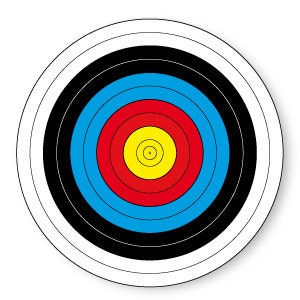 Badge Button Ø38mm Ø1 1/2" Cible Target Tir a l'Arc Archet Archery Fleche