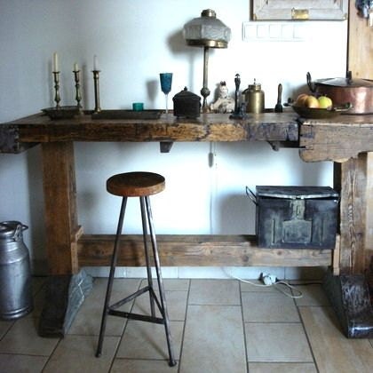 Vintage handmade unique bar stool chair reclaimed materials