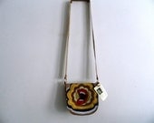Rolling Stones Inspired Leather over the Shoulder handbag purse, 1970's influenced