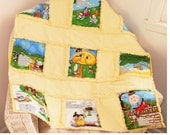 New Mother Goose Nursery Rhyme Rag Quilt, blanket, baby, toddler, unisex - Ready to Ship
