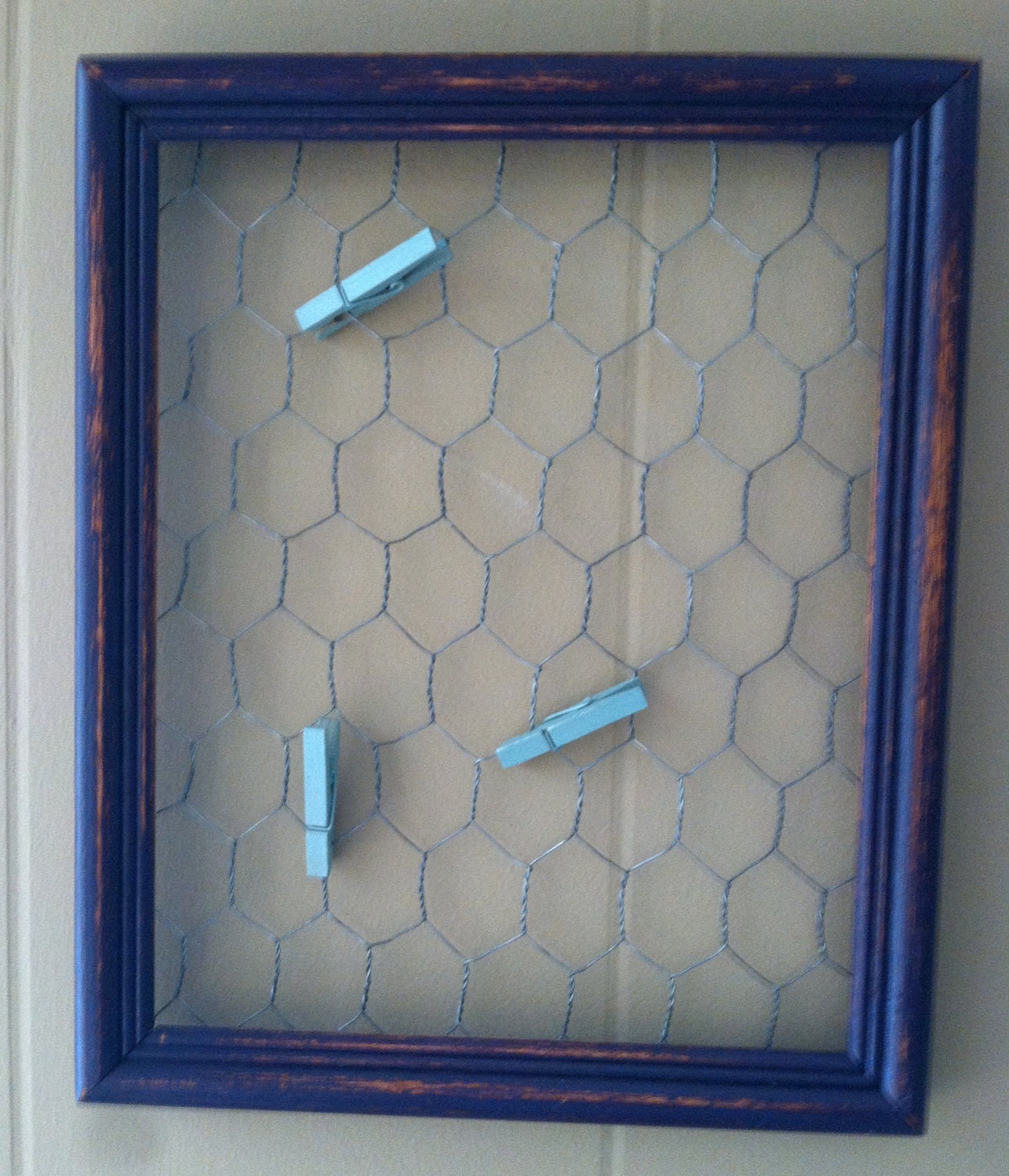 Plum Purple Distressed 8x10 Frame / Organizer