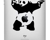 Banksy Panda -- iPad Decal iPad Sticker Art Vinyl Decal for Macbook Pro / Macbook Air / iPad 1 / iPad 2 / iPad 3/iPad 4/ iPad mini