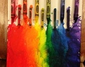 Melted Crayon Art using Jumbo and Regular Size Crayons