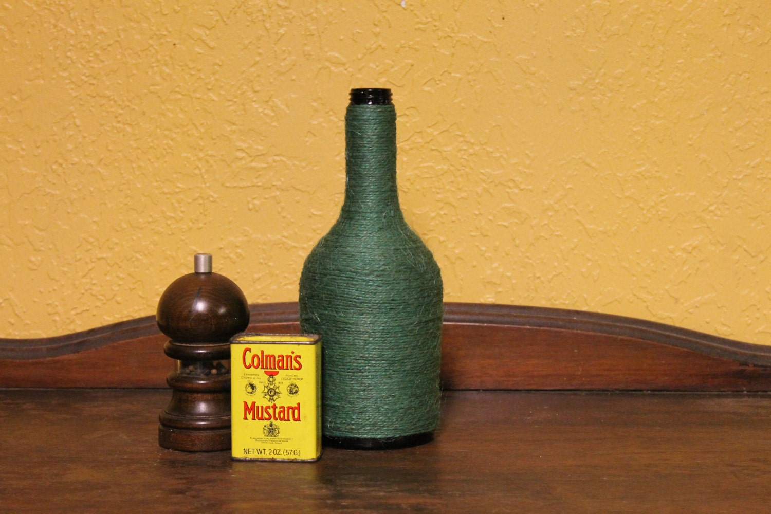 Jute wrapped bottle