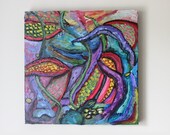 Revenge of the Octopus 20"X20" Acrylic on Gallery Wrapped Canvas