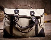 Leather bag, handmade Canvas leather bag, Shoulder Bag, messenger bag, ipad bag,Computer bag,street attractive package