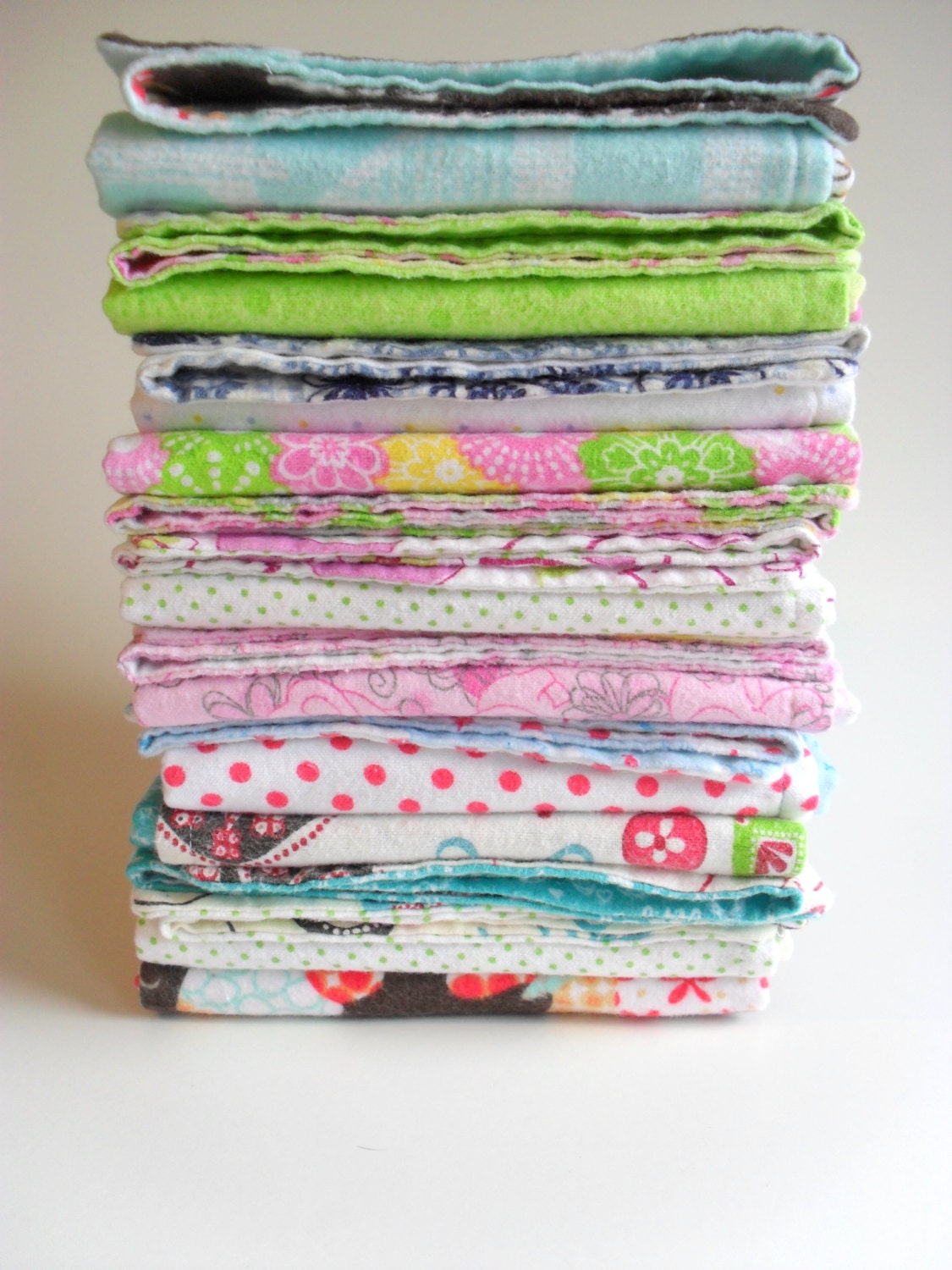 flannel burp cloths changing pads nursing covers Super Stack 10 pieces boy girl gender neutral
