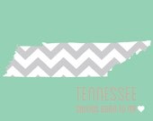 Chevron Tennessee State 8x10 Digital Print