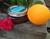 Orange Rose Sugar Scrub is a Sweet, Tart, and Luxuriously Elegant Shower Scrub for the entire body. 8 0z Jar