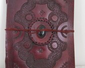 Leather Bound Journal Personal Travel Blank Diary Journal Notebook Sketchbook Center Stone Pure Genuine Leather Planner