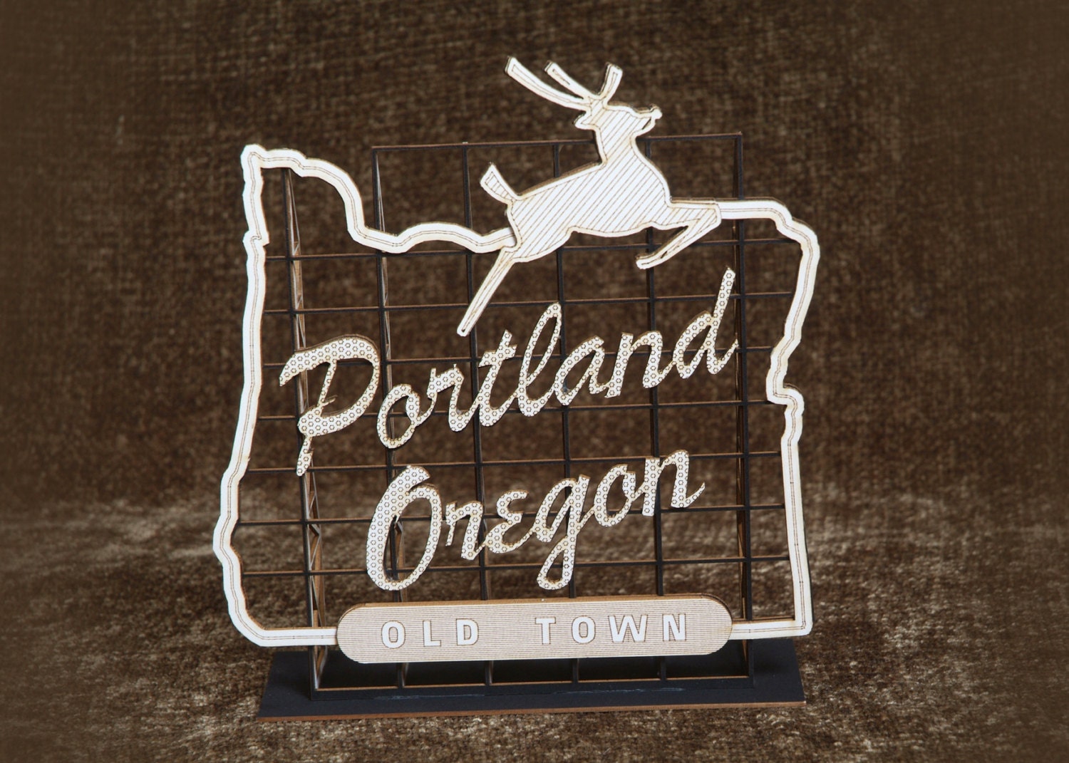 3D Model Kit - Oregon Historic Landmark Sign - Laser Cut - Architectural