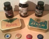 Fallout Buffout, Rad-X and Cateye Jars PLUS Mentats and Fixer Tins with free Nuka Cola and Sunset Sarsaparilla Caps
