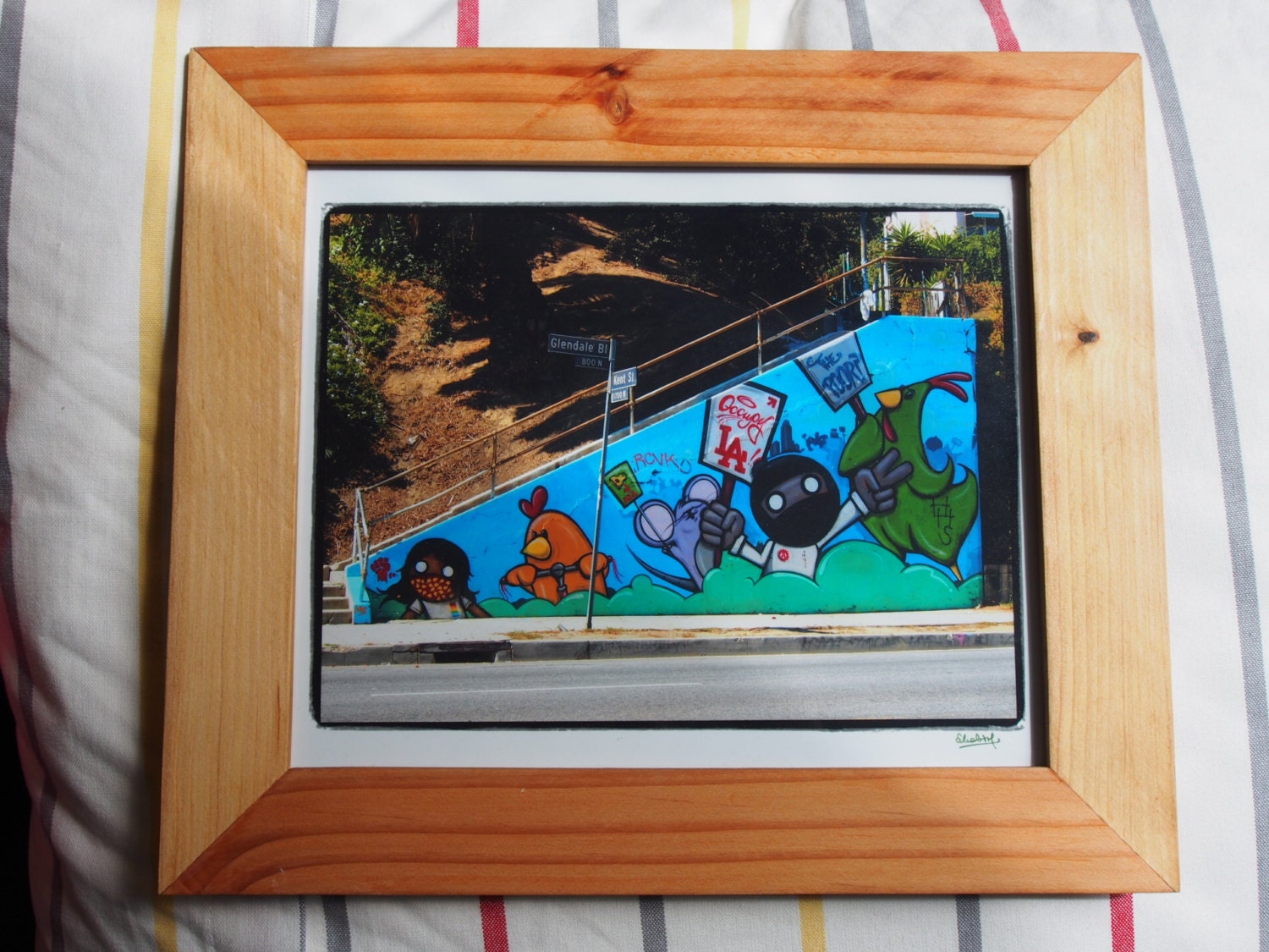 CHICKEN STAIRS - unique, handmade wooden frame and limited print