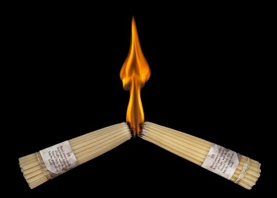 Items similar to 33 Blessed prayer candles lit from the Holy Fire on Etsy