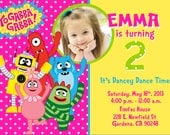 Yo Gabba Gabba YGG Birthday Party Invitation - Digital File