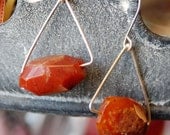 Rough Carnelian on Sterling
