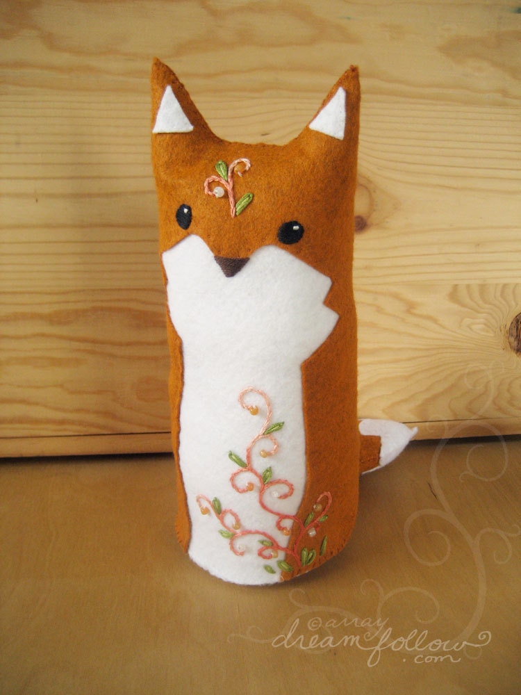 Fiona One of a Kind embroidered Fox Plush