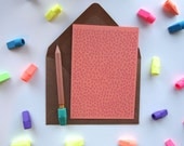 Card: Tiny Hearts - Coral Pink