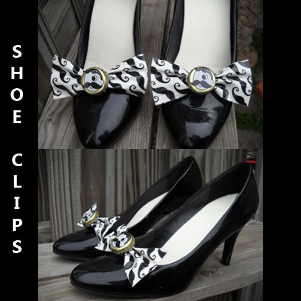 Natty Boh Baltimore Beer Duct Tape Bow Tie Hair or Shoe Clip Mustache Print