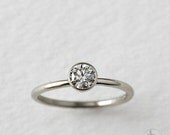 14k gold tapered setting diamond engagement ring, wedding ring, eco friendly