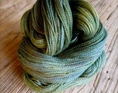 nestle fingering in seaweed - superwash merino wool watercolor glaze handpainted fingering weight yarn