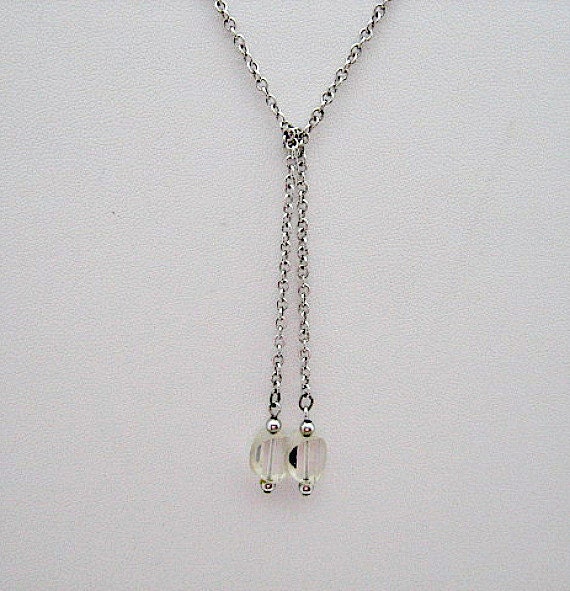 1976 Avon Crystalique Vintage Lariat Necklace