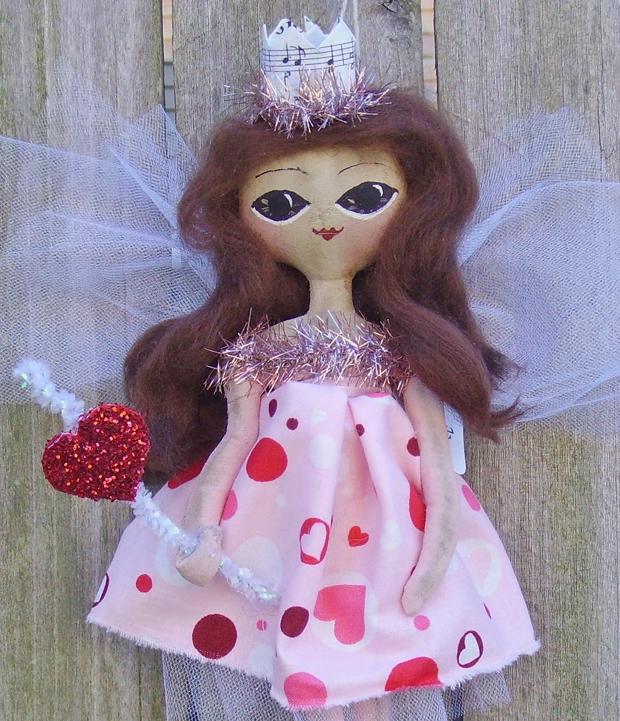 Fairy Doll Folk Art Primitive Love