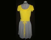 Sunshine on a Cloudy Day dress made from upcycled t-shirts one size fits most