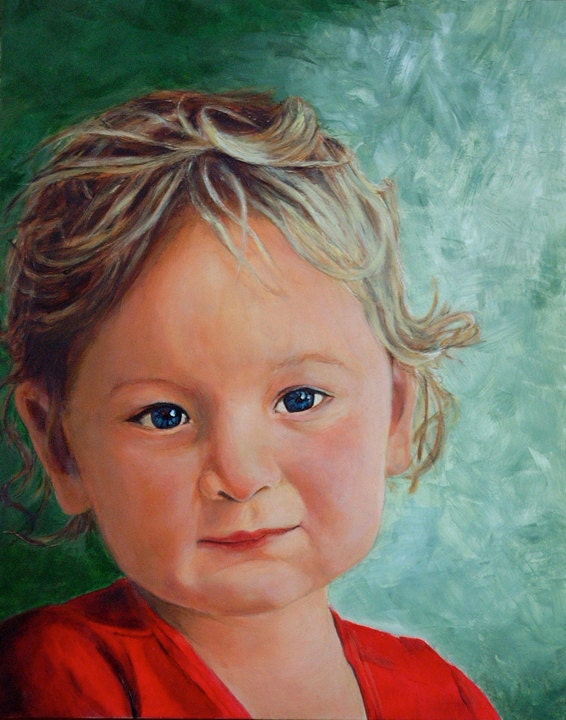 Custom Portrait of Children - Child Portrait 8x10